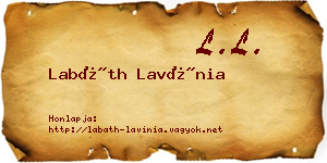 Labáth Lavínia névjegykártya
